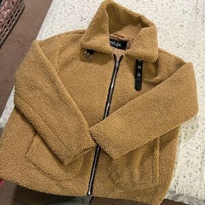 Women's Tan Sherpa Jacket